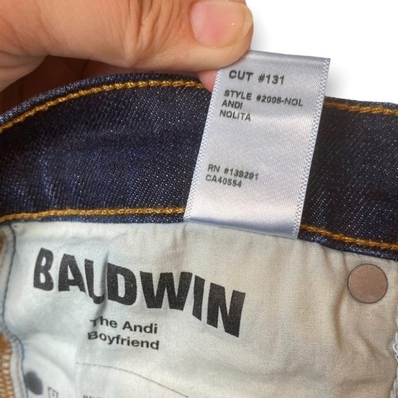 Baldwin The Andi Boyfriend Nolita Dark Wash Ankle  Jeans - Picture 10 of 10